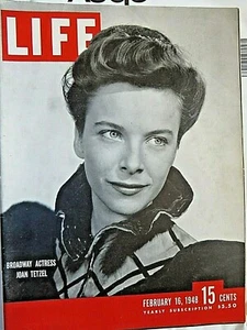 Life Magazine February 16 1948 Joan Tetzel Cover great car ads - Bild 1 von 3