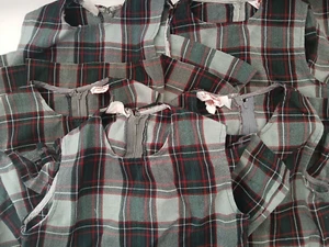 Schoolbelles Plaid School Uniform Jumpers Lot Of 5 Size 6/7 Gray (red/black) - Picture 1 of 4