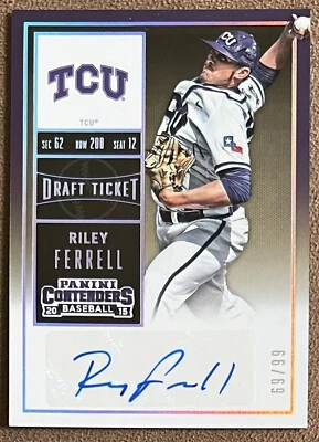 2015 Panini Contenders Draft Ticket Autograph #23 Riley Ferrell /99 Astros SP RC - Image 1 of 2