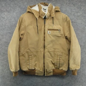 Carhartt Jacket Womens XL Brown Weathered Wildwood Sherpa Lined Canvas 100815 - Picture 1 of 20
