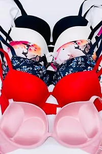 6 EXTREME DOUBLE PUSH UP, Add 2 Cup Sizes Push Up Bra Padded FREE RETURNS 7097 - Picture 1 of 11