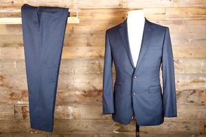 Traje Prestige a medida 38R 34W 30L lana azul marino - Imagen 1 de 12