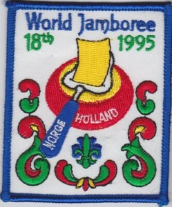 Parche contingente 18th World Jamboree 1995 Países Bajos, Noruega - Imagen 1 de 2