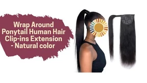 Ponytail Human Hair Wigs - Wrap Around - 10 inches - Picture 1 of 3