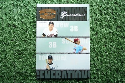 Killebrew/Schmidt/Rodriguez 2004 Donruss Threads Generations #G-27 /1500 - Image 1 of 2