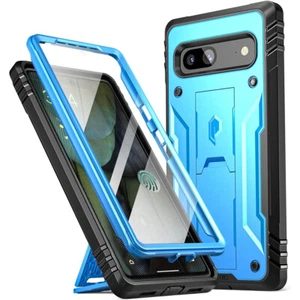 Funda para Google Pixel 7A | Poética pantalla incorporada soporte cubierta resistente azul - Imagen 1 de 6