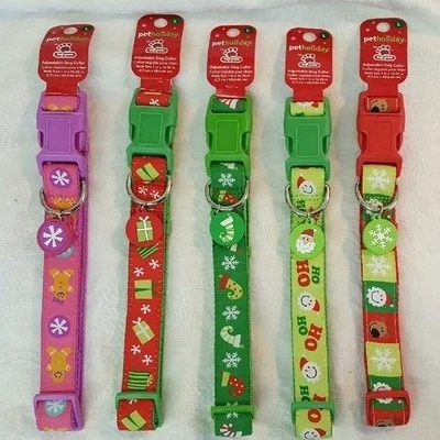 Large Adjustable Christmas Dog Collar AND Free Gift Bag - Great X-mas Idea!  - Image 1 of 4