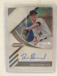 2020 Prizm Draft Picks DREW RASMUSSEN handsignierte Silver Prizm Baseballkarte - Bild 1 von 2