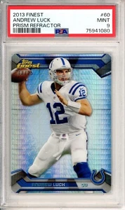 2013 Topps Finest Andrew Luck 60 Prism Refractor 13/25 PSA 9 Indianapolis Colts - Picture 1 of 1