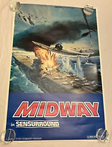 Póster MIDWAY original 1976 ver fotos Heston Fonda Mitchum Morita - Imagen 1 de 6