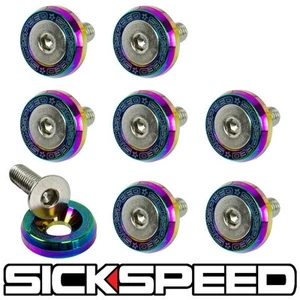 8 PC NEO CHROME 5MM WINDSCREEN FENDER WASHER BOLT KIT MOTORCYCLE M1 - Picture 1 of 1