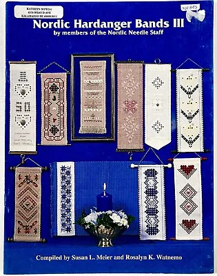 1995 Nordic Needle Nordic Hardanger Bands III Libro De Patrones Bordado De Colección 13940 • 20.58€