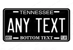 Tennesse State Matrícula Personalizada Novedad Coche ATV Bicicleta Ciclomotor Negro/Blanco - Imagen 1 de 25