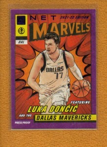 Luka Doncic 2021-22 Donruss Basketball Net Marvels Press Proof Purple #1