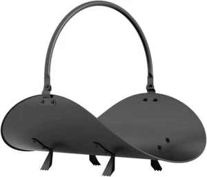 Black Log Holder Indoor and Outdoor Firewood Rack Hearth Basket  - Picture 1 of 3