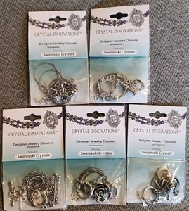 Crystal Innovations Desigher Jewelry Closures 5 Packages Swarovski 11 Sets Total - Picture 1 of 11