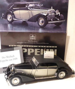 Franklin Mint: Maybach Zeppelin v. 1939 , schwarzsilber , M 1:24 , Doku , o. OVP - Bild 1 von 11