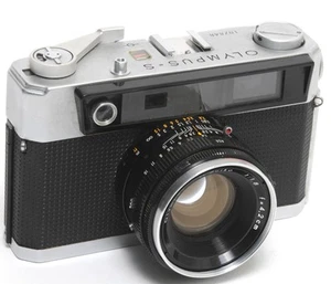 Olympus-S 35mm film rangefinder camera w. Zuiko 1.8/42mm lens NOTTESTED - Picture 1 of 5
