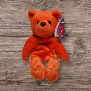 Bernard The Bear Avon Full O Beans Vintage Soft Stuffed Toy Plush 5" 1997 Orange - Picture 1 of 9