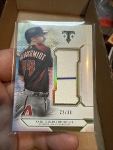 2018 Topps Triple Threads Paul Goldschmidt Single Jumbo Relic Card. SJR-PG1 #/36 - Bild 1 von 7