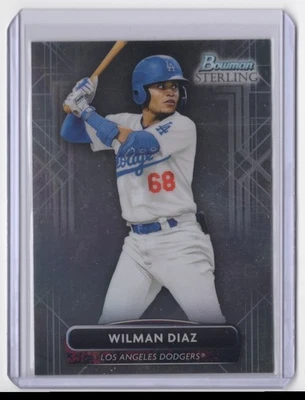 2022 Bowman Sterling Prospect Wilman Diaz Los Angeles Dodgers #BSP-100 - Image 1 of 2
