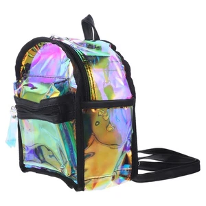 1PC Multifunctional Backpack Shiny Satchel Bookbag Fashion Iridescent Storage - Picture 1 of 12