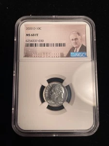 2020 D MS 68 FT NGC Graded Dime - Picture 1 of 2