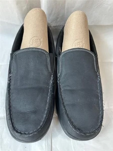 Men's 8 George Memory Foam Black Slip On Loafers - Picture 1 of 6