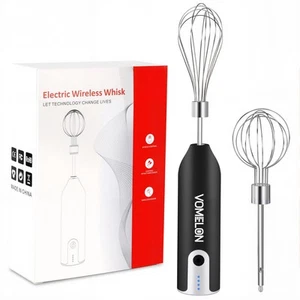 Electric Hand Mixer Whisk| Wireless Rechargeable Handheld Egg Beater with 2 S... - Picture 1 of 8