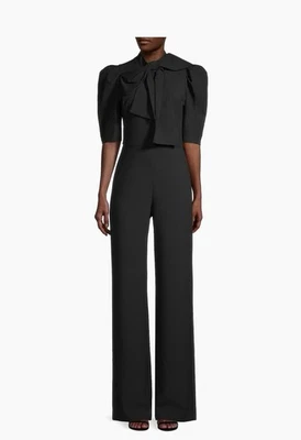 Mono negro Halo Eve Ara crepé a medida en negro carrera $525 talla 10 Foto 1 de 4