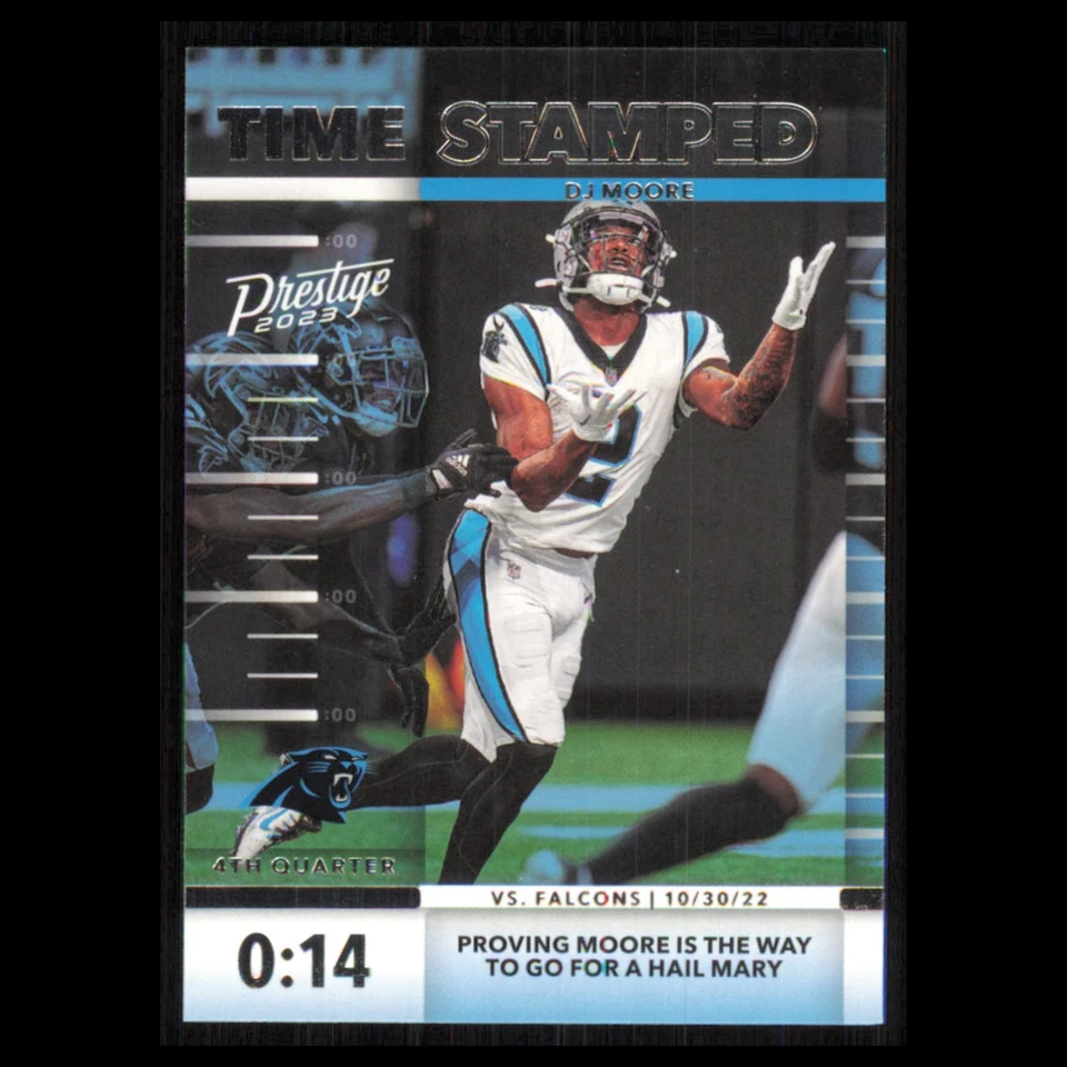 DJ Moore #TS-10 2023 Panini Prestige Time Stamped Carolina Panthers Football NFL - Image 1 of 3