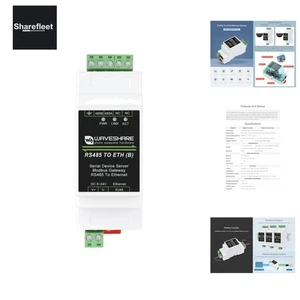 Industrial Serial Server RS485 to RJ45 Ethernet TCP/ to Serial Module Support... - Picture 1 of 11