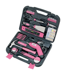 Apollo Tools DT0773N1 Black Case Lightweight Pink Household Tool Kit - Picture 1 of 1