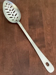 LAUFFER 18/8 Stainless JAPAN 13.5” Slotted Pierced Chef COOKING SPOON w/Holes - Picture 1 of 3