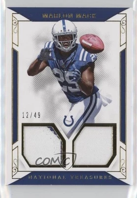 2017 Panini National Treasures Rookie Dual Materials Gold /49 Marlon Mack #34 RC - Image 1 of 2