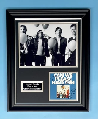 Kings Of Leon Signed Photo Framed & COA Autograph Can We Please Have Fun Poster - Image 1 of 4