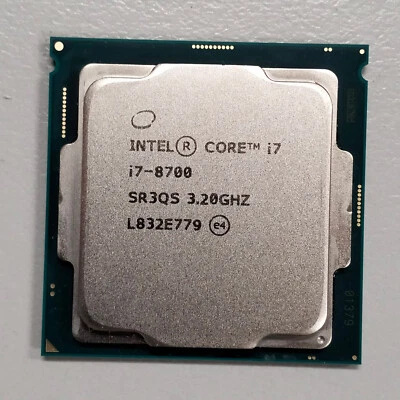 Genuine Intel Core i7-8700 CPU 3.2GHZ 12MB 65W Six Core Processor LGA 1151 SR3QS - Image 1 of 4
