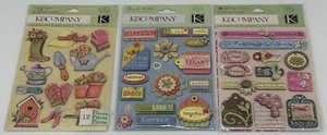 *YOU CHOOSE* K&Company SPRING, SUMMER, FLOWERS, FRIENDS, HAPPY Stickers - Picture 1 of 7