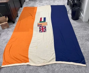 Huge Vintage South African Flag 108” X 66” Wool Dated 1965 Bonner Fahnenfabrik - Picture 1 of 6