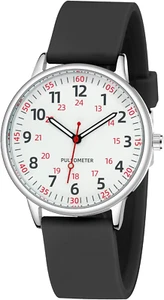 Nurse Watch for Women Waterproof Analog Silicone Watch with Second Hand Nursing  - Picture 1 of 11