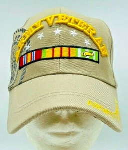 Baseballmütze US Army Veteran Vet bestickt khaki USA American Erwachsene Einheitsgröße - Bild 1 von 11