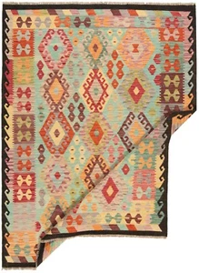 Kilim Afghan Tissés à la Main Tapis Oriental 241x183 cm-Nomadic, , Tapis, Rug - Picture 1 of 10