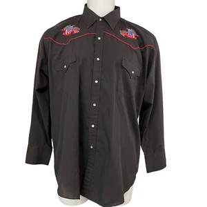 Ely Cattleman Shirt Men's 2XL Western Pearl Snap Embroidered Eagle (344) - Picture 1 of 6
