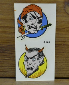 De colección IMPKO Calcomanía de Agua Diablo Pirata Hot Rod Bicicleta Rata Satán Chopper Original - Imagen 1 de 2