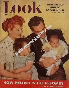 LUCILLE BALL - LOOK MAGAZINE - APRIL 21, 1953 (LUCILLE BALL, DESI ARNAZ & FAMILY - Picture 1 of 1