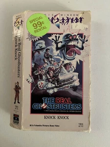 The Real Ghostbusters Knock Knock VHS Tape Movie Cartoon Animated RARE HTF - Foto 1 di 8