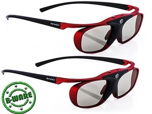 2x 3D Brille Hi-SHOCK Scarlet Heaven für Epson EH-TW5200, EH-TW5210, EH-TW5300 - Imagen 1 de 6