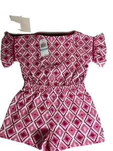 Nautica Girls Short Sleeve Soft Pink Romper One Piece Short Size 5 - Picture 1 of 13