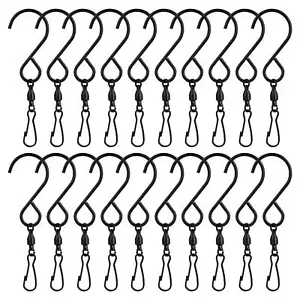 20Pcs Swivel Hook Clips for Hanging Wind Spinners Bird Feeder Flower Pots Chimes - Picture 1 of 7