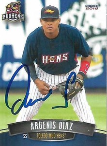 Argenis Diaz 2016 Toledo Mud Hens Signed Card